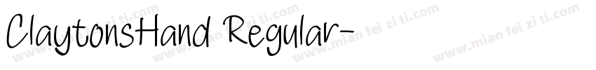 ClaytonsHand Regular字体转换
